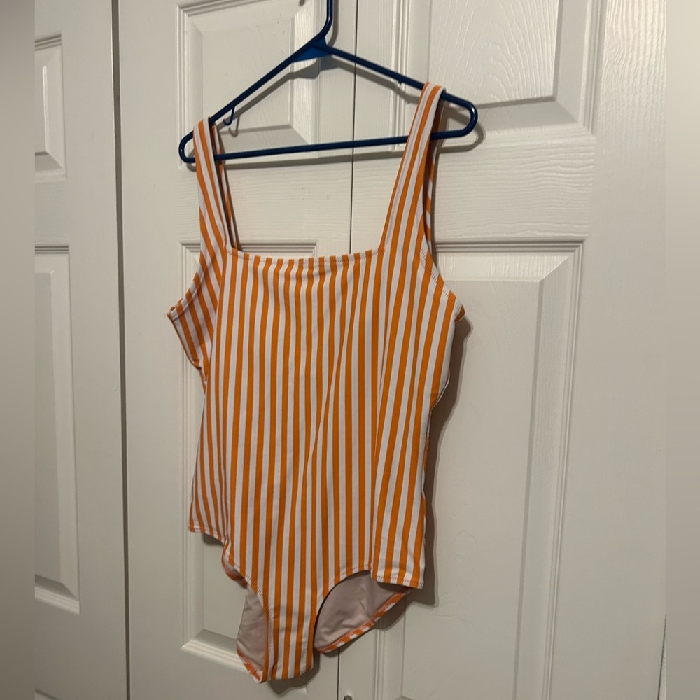 NWOT Joe Fresh Striped Low Back One Piece Bathing Suit